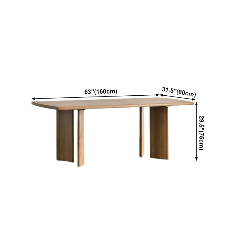 Tavolo Moderno Legno di Frassino per Ristorante Tavolo da Cucina Rettangolare con 4 Gambe Clearhalo