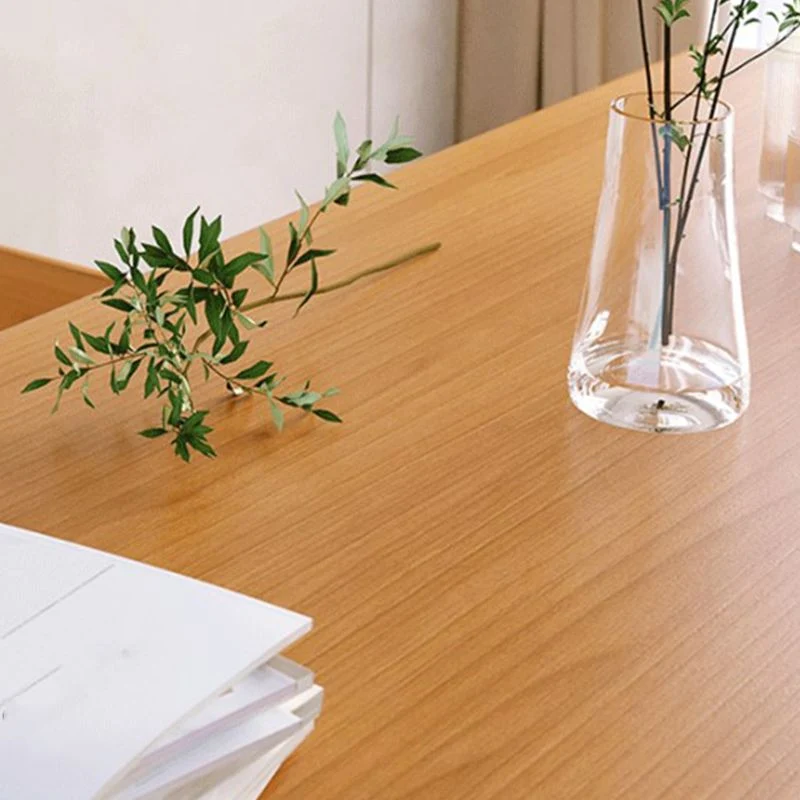 Tavolo moderno legno massello per ristorante Tavolo rettangolare con base acrilico Clearhalo