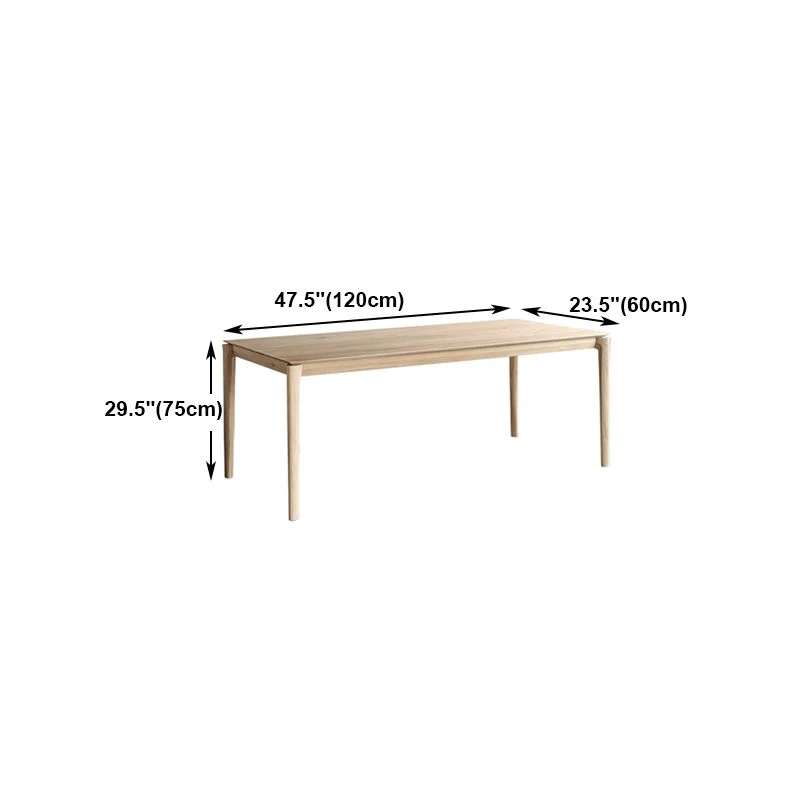 Tavolo moderno legno massello di pino per ristorante Tavolo da pranzo rettangolare con 4 gambe Clearhalo