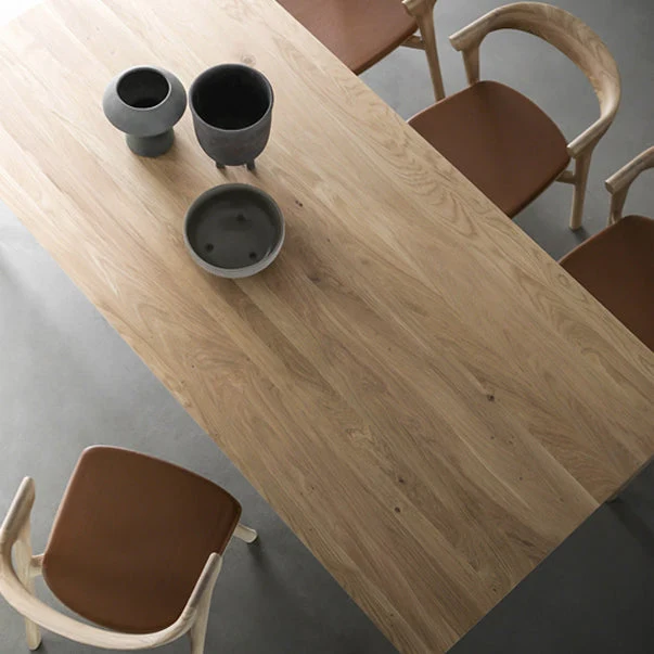 Tavolo moderno legno massello di pino per ristorante Tavolo da pranzo rettangolare con 4 gambe Clearhalo