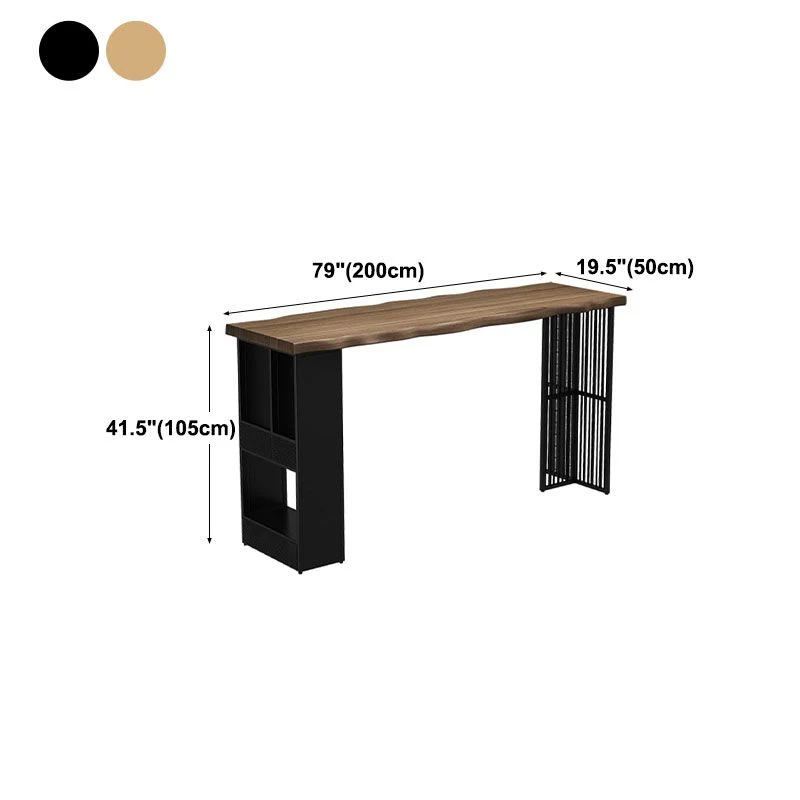Tavolo moderno da sala/pub con doppio piedistallo Tavolo da bar bistrot per interni legno speciale Clearhalo
