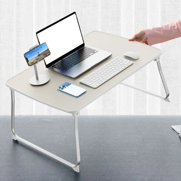 Tavolo per laptop sospeso per camera da letto con scrivania moderna legno prodotto legno Clearhalo