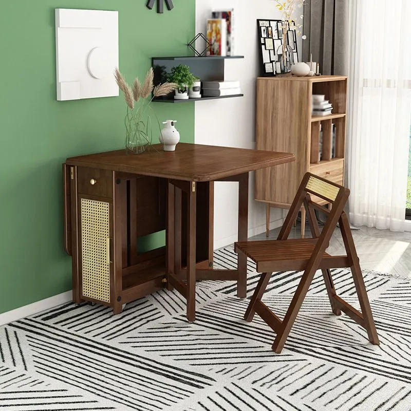 Tavolo pieghevole Mid-Century Tavolo da pranzo legno massello, 51,2 pollici di lunghezza x 35,4 pollici di larghezza x 29,...