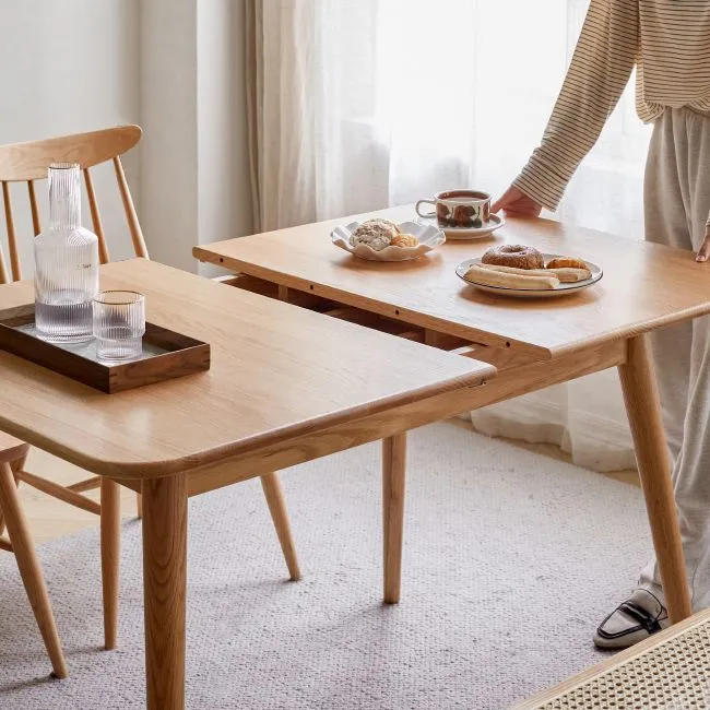 Tavolo da pranzo allungabile legno rettangolare stile moderno, 47,2 x 31,5 x 29,5 pollici Clearhalo