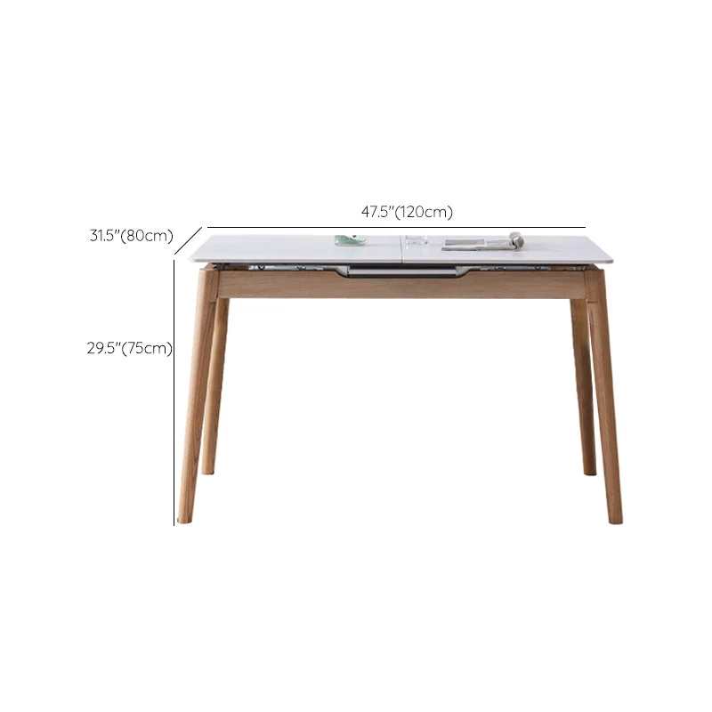 Tavolo da pranzo allungabile Simplicity Home pietra sinterizzata scrivania fissa Clearhalo
