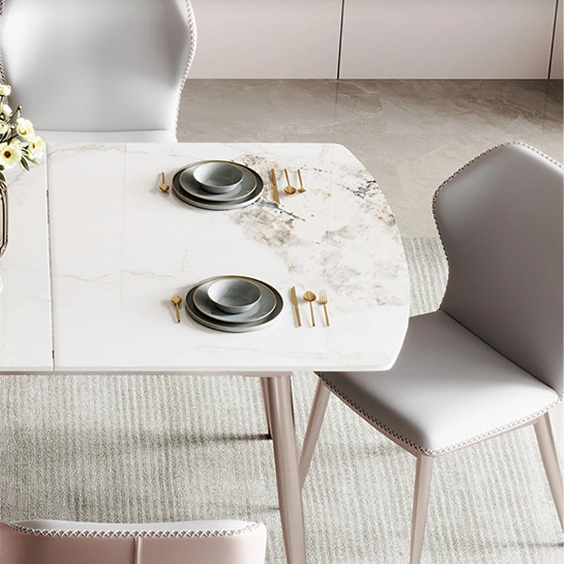 Tavolo da Pranzo Allungabile Tavolo da Pranzo Moderno Rettangolare per Sala da Pranzo Clearhalo