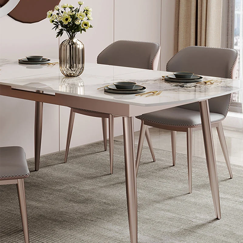 Tavolo da Pranzo Allungabile Tavolo da Pranzo Moderno Rettangolare per Sala da Pranzo Clearhalo
