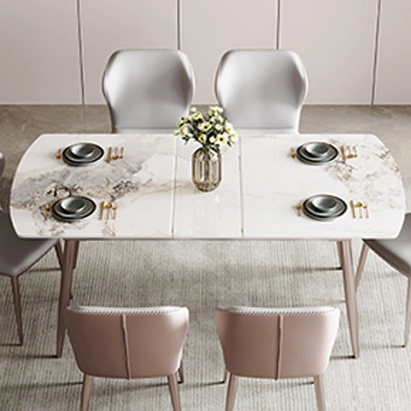 Tavolo da Pranzo Allungabile Tavolo da Pranzo Moderno Rettangolare per Sala da Pranzo Clearhalo