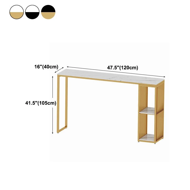 Tavolo da pranzo da bar con piano pietra Tavolo da pranzo da bar moderno con base slitta Clearhalo