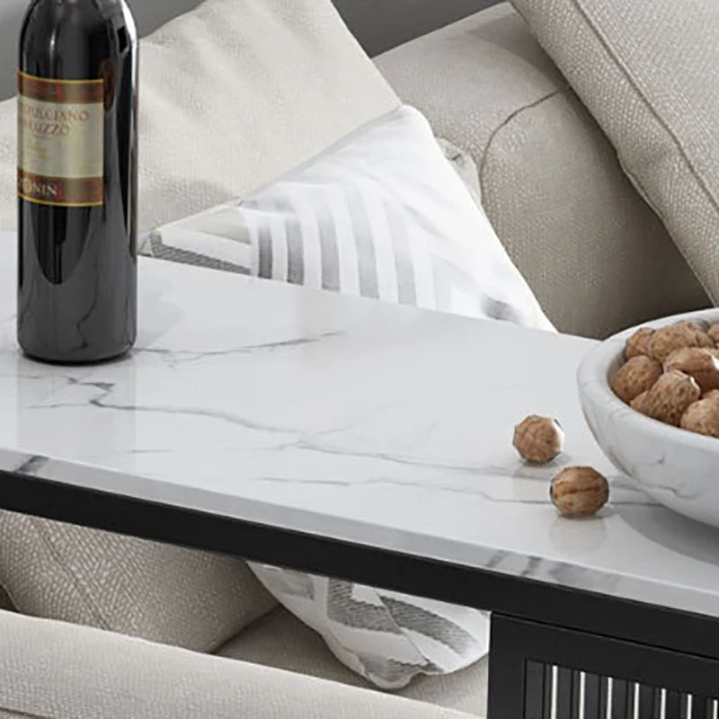 Tavolo da pranzo da bar con piano pietra Tavolo da pranzo da bar moderno con base slitta Clearhalo