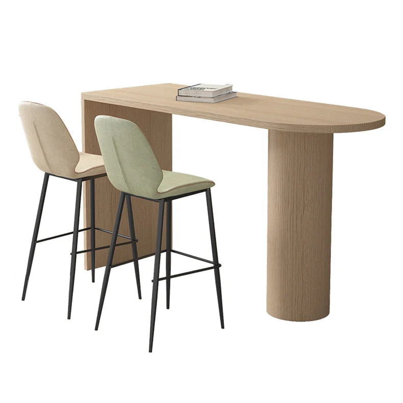 Tavolo da pranzo da bar legno massello Tavolo da pranzo da bar moderno con base slitta Clearhalo