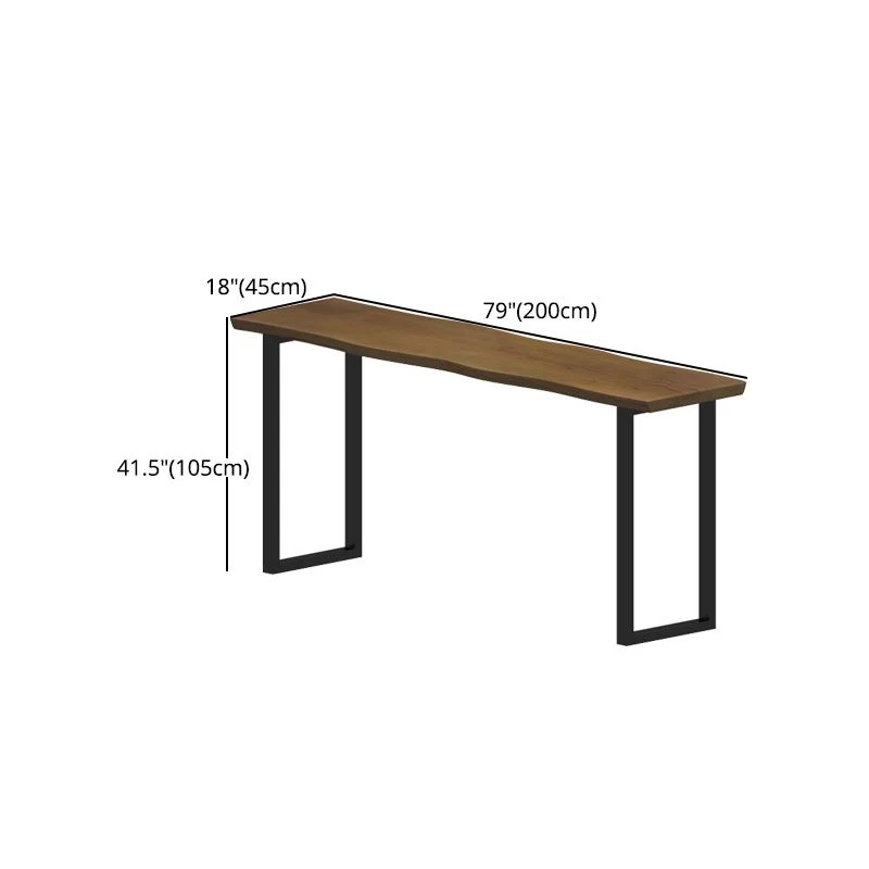 Tavolo da pranzo da bar legno di pino Tavolo da bar industriale con base slitta Clearhalo