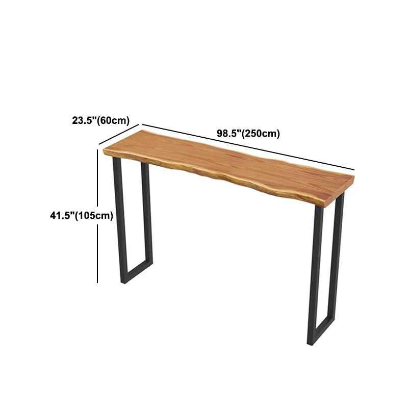 Tavolo da pranzo da bar legno di pino Tavolo da bar moderno rettangolare per balcone della sala da pranzo Clearhalo