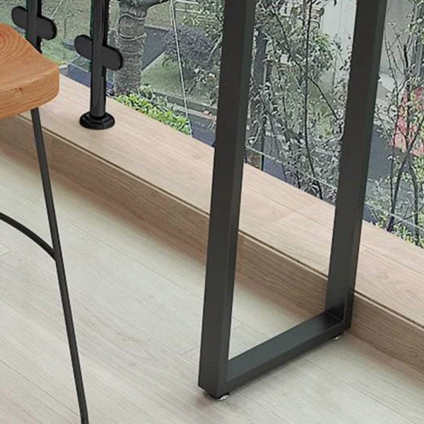 Tavolo da pranzo da bar legno di pino Tavolo da bar moderno rettangolare con base slitta per balcone Clearhalo