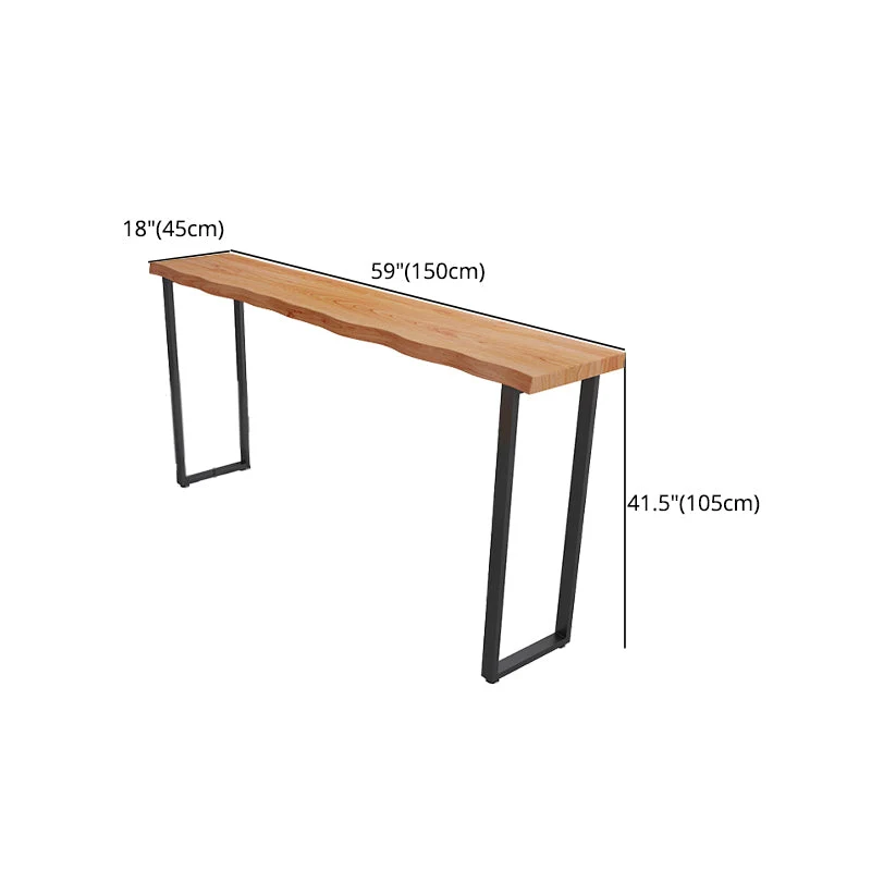 Tavolo da pranzo da bar legno Tavolo da bar moderno con base slitta per sala da pranzo Clearhalo