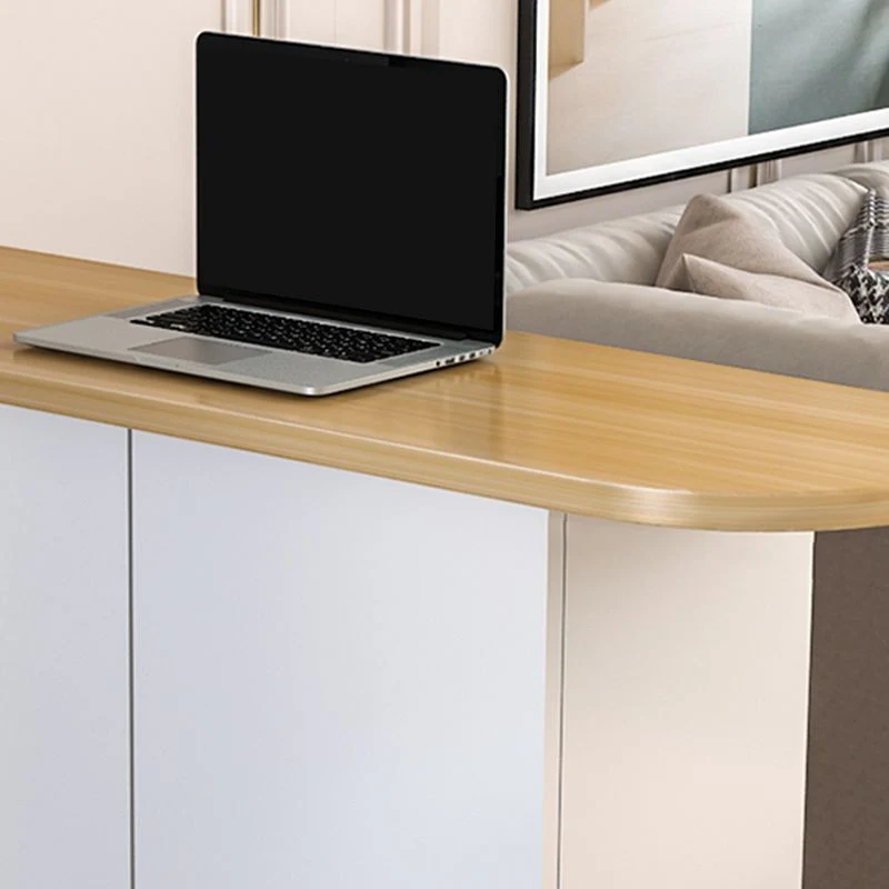 Tavolo da pranzo da bar moderno legno con contenitore per soggiorno Clearhalo