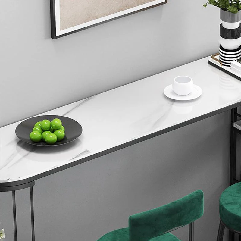 Tavolo da pranzo da bar pietra Tavolo da bar ovale Glam con base doppio piedistallo per sala da pranzo Clearhalo
