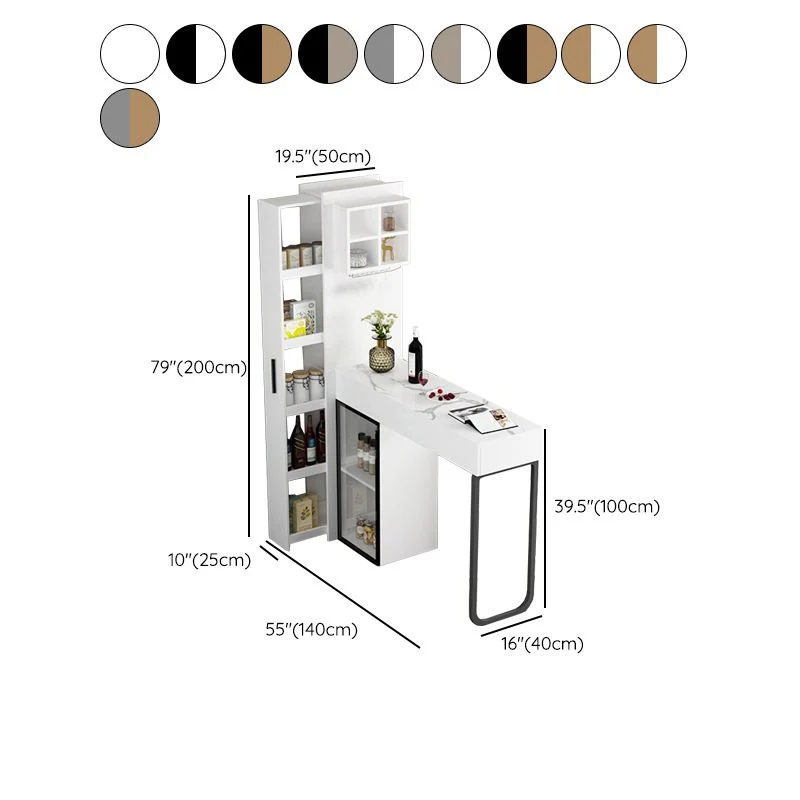 Tavolo da pranzo da bar rettangolare pietra stile moderno per soggiorno Clearhalo