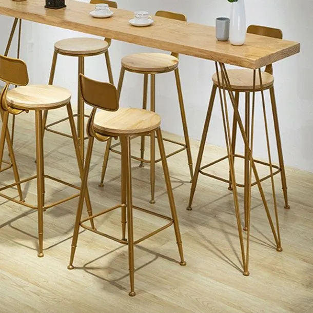 Tavolo da pranzo da bar rettangolare Tavolo da bar moderno con base doppio piedistallo Clearhalo