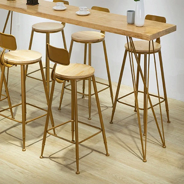 Tavolo da pranzo da bar rettangolare Tavolo da bar moderno con base doppio piedistallo Clearhalo