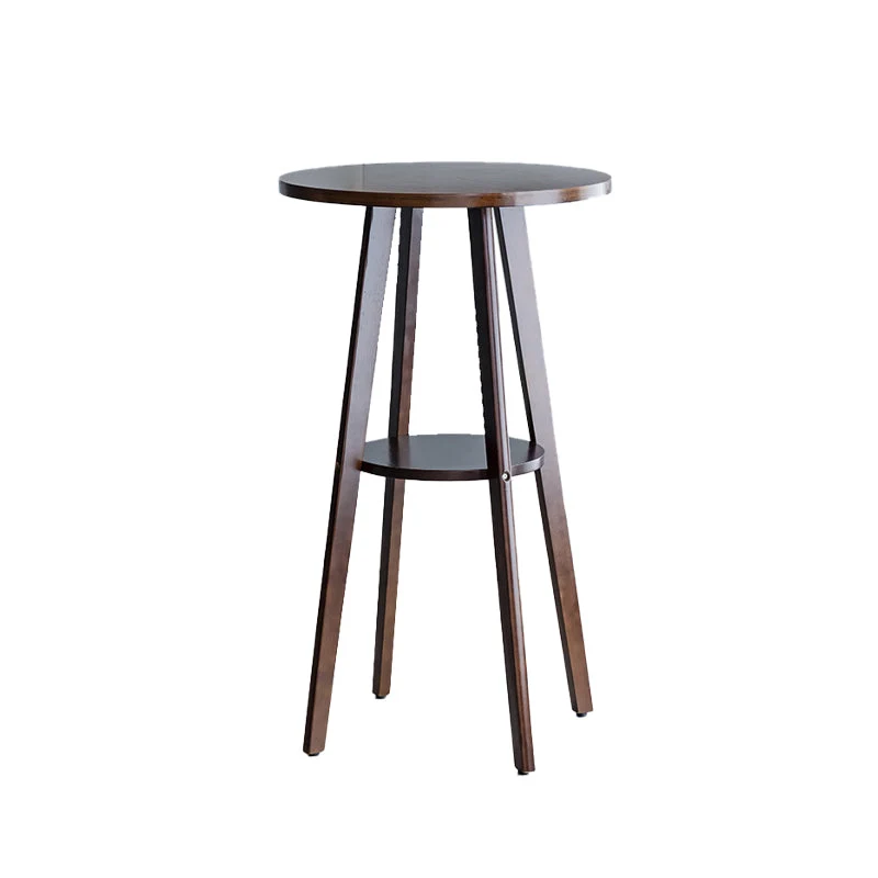 Tavolo da pranzo da bar rotondo legno massello stile moderno per uso domestico Clearhalo