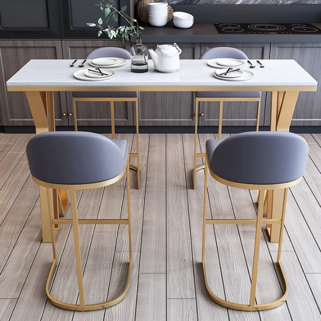 Tavolo da pranzo da bar tradizionale di lusso Tavolo da bar rettangolare con base slitta Clearhalo
