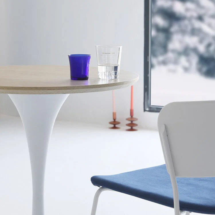 Tavolo da pranzo casual contemporaneo Tavolo da pranzo rotondo da cucina per la casa Clearhalo