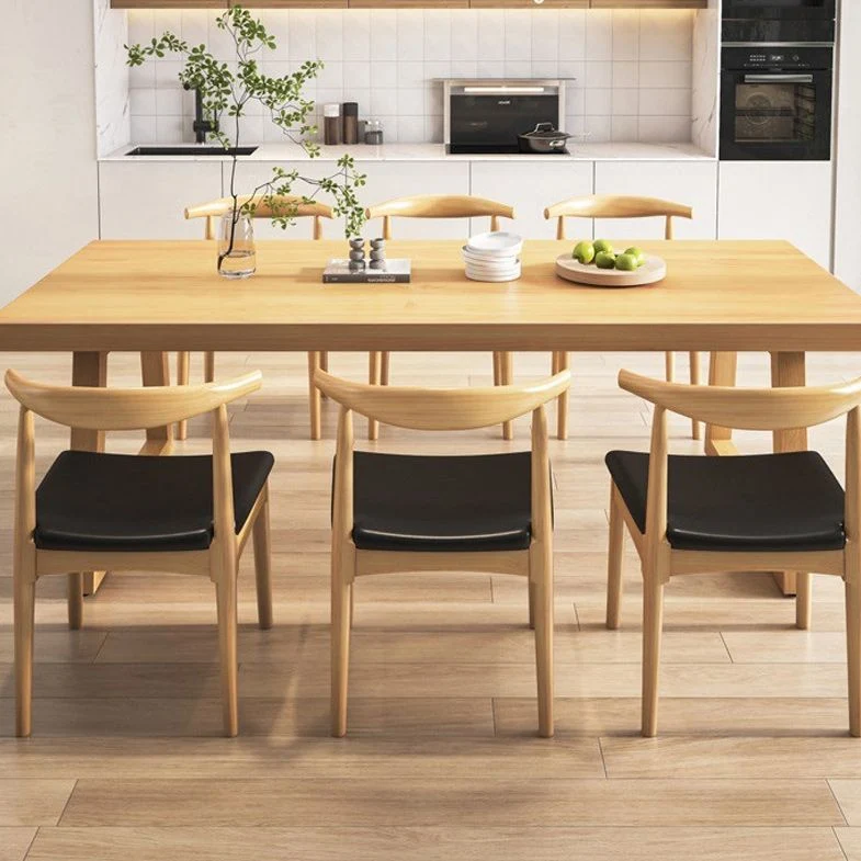 Tavolo da pranzo con base slitta Tavolo da pranzo moderno legno per la casa Clearhalo
