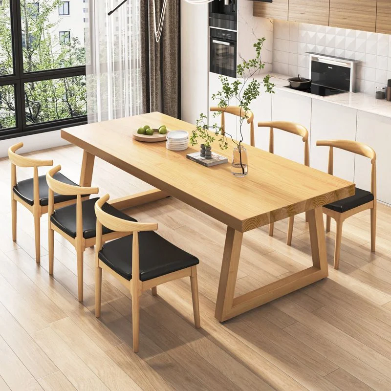 Tavolo da pranzo con base slitta Tavolo da pranzo moderno legno per la casa Clearhalo