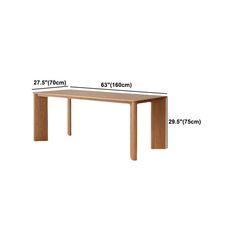 Tavolo da pranzo con base treppiede Collezione moderna per sala da pranzo con piano legno naturale Clearhalo