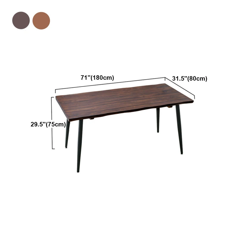 Tavolo da pranzo con base treppiede ferro nero Tavolo da pranzo industriale moderno legno massello Clearhalo