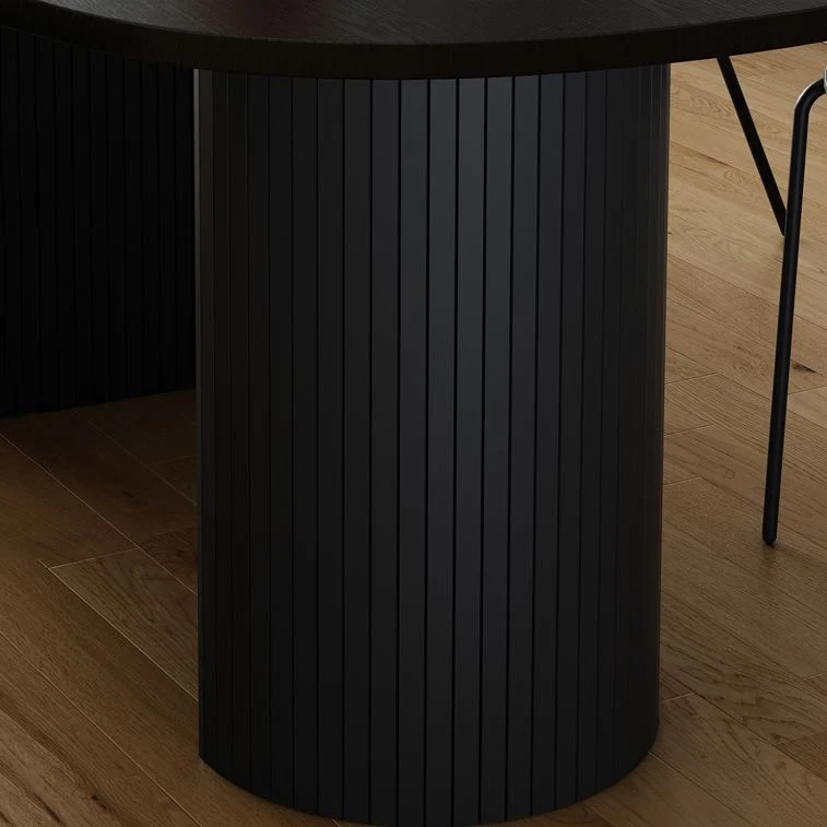 Tavolo da pranzo con doppio piedistallo Tavolo moderno per la casa e la cucina Clearhalo