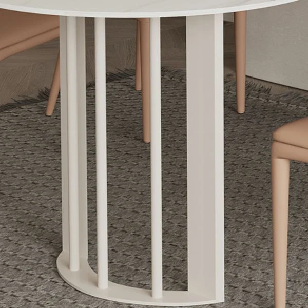 Tavolo da pranzo con doppio piedistallo Tavolo da pranzo moderno pietra per cucina Clearhalo