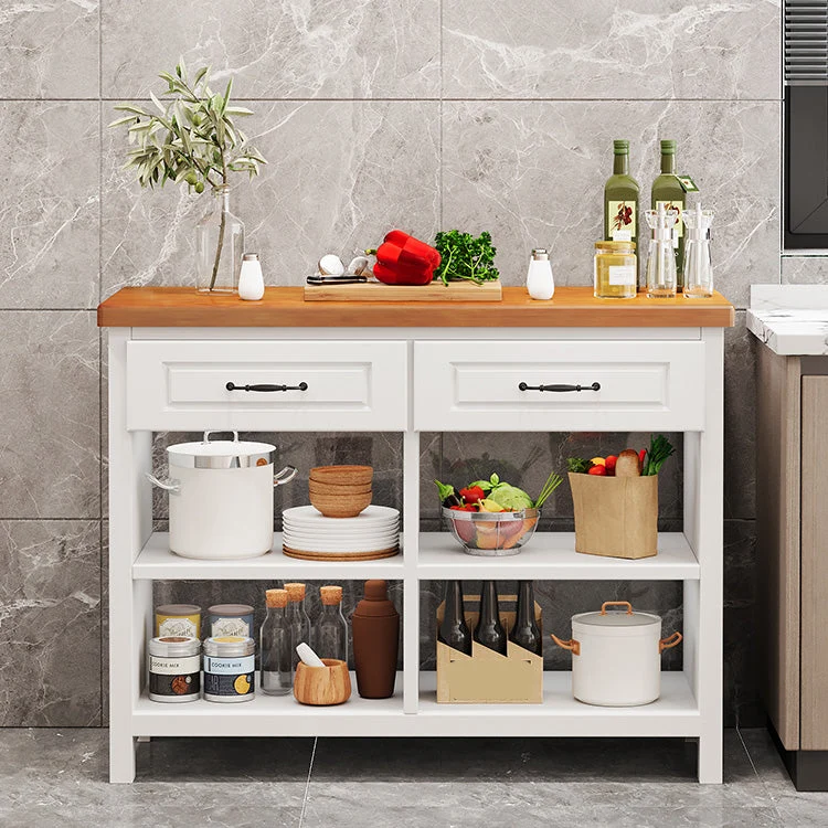 Tavolo da pranzo con isola e cucina Tavolo da preparazione moderno con vano aperto Clearhalo