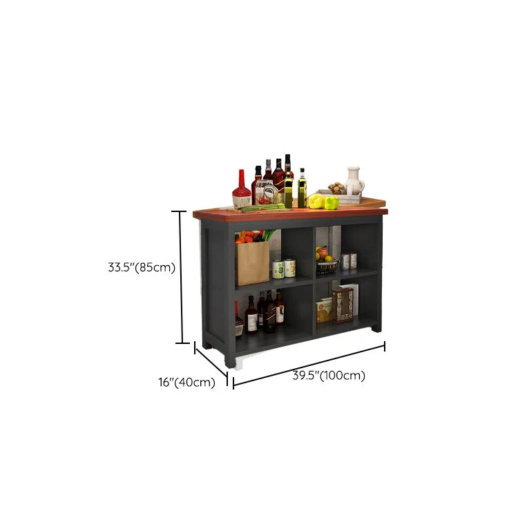 Tavolo da pranzo con isola e cucina Tavolo da preparazione moderno con vano aperto Clearhalo