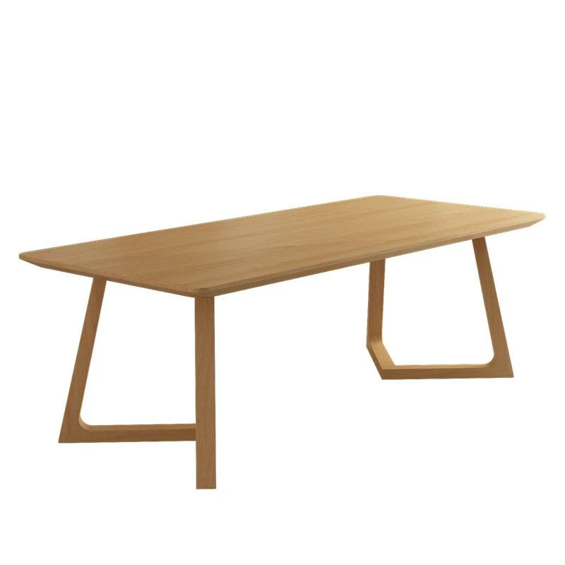 Tavolo da pranzo con piano legno massello Tavolo tradizionale di lusso con base slitta legno di pino Clearhalo