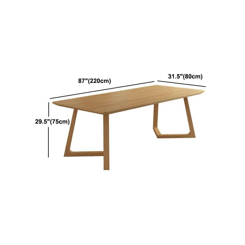 Tavolo da pranzo con piano legno massello Tavolo tradizionale di lusso con base slitta legno di pino Clearhalo