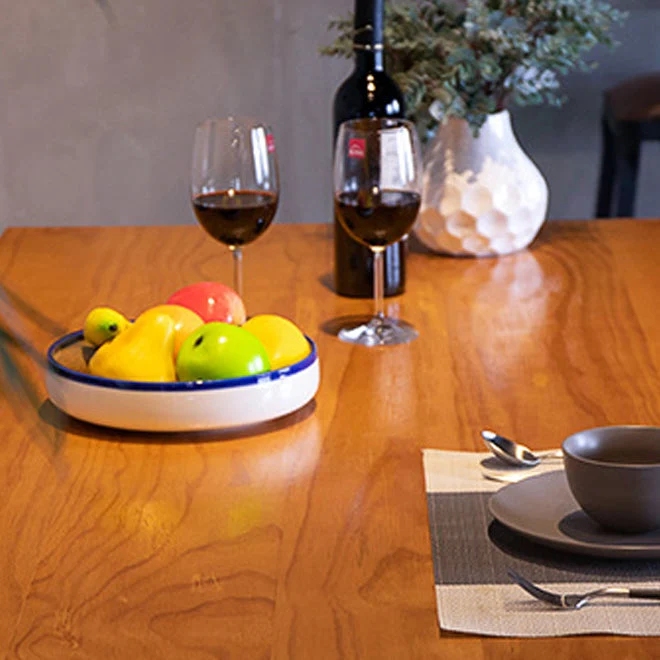 Tavolo da pranzo con piano legno massello Tavolo rettangolare industriale con 4 gambe Clearhalo