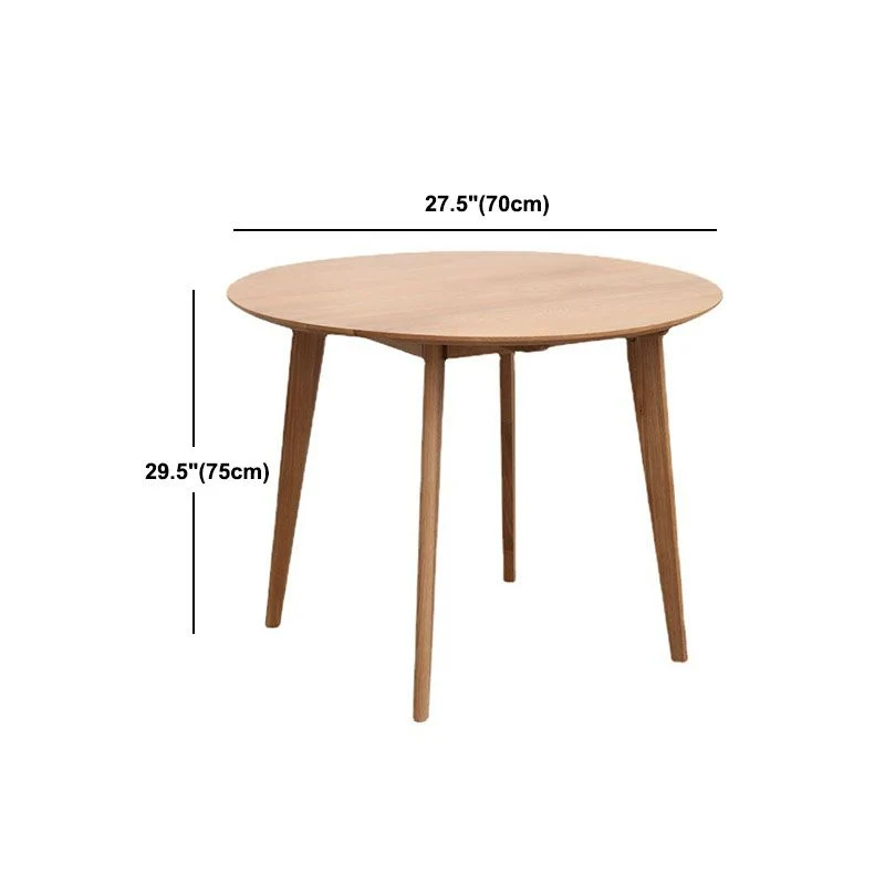 Tavolo da pranzo con piano legno massello Tavolo da pranzo rotondo moderno con 4 gambe Clearhalo