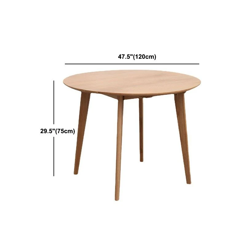 Tavolo da pranzo con piano legno massello Tavolo da pranzo rotondo moderno con 4 gambe Clearhalo