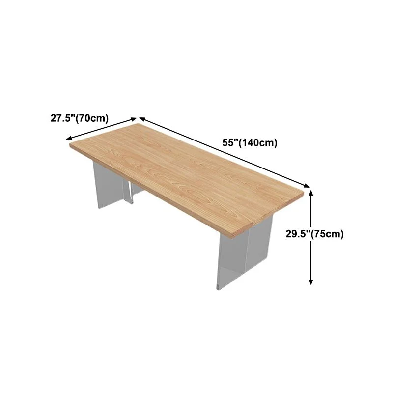 Tavolo da pranzo con piano legno di pino Tavolo tradizionale di lusso legno massello con base slitta Clearhalo