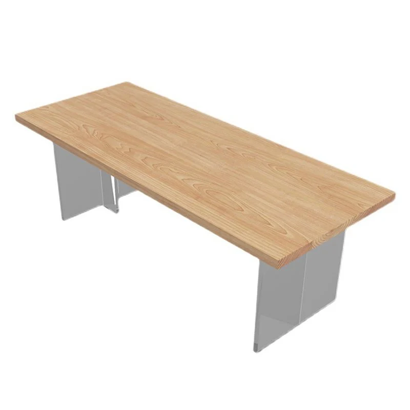 Tavolo da pranzo con piano legno di pino Tavolo tradizionale di lusso legno massello con base slitta Clearhalo