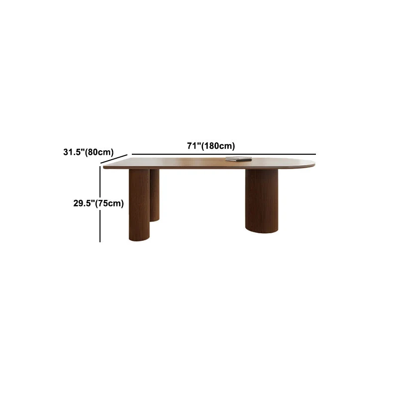 Tavolo da pranzo con piano legno di pino Tavolo moderno legno massello con 3 gambe Clearhalo