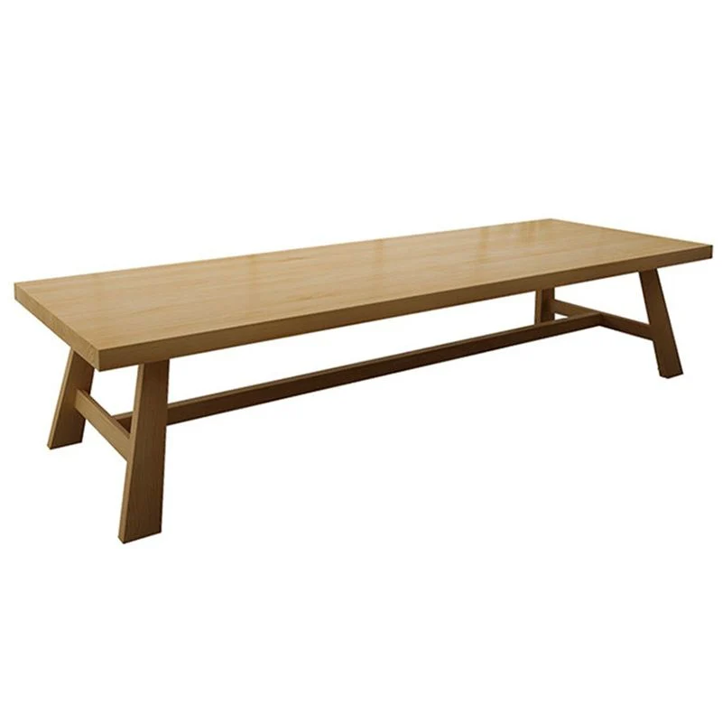 Tavolo da pranzo con piano legno Tavolo tradizionale di lusso con base cavalletto Clearhalo