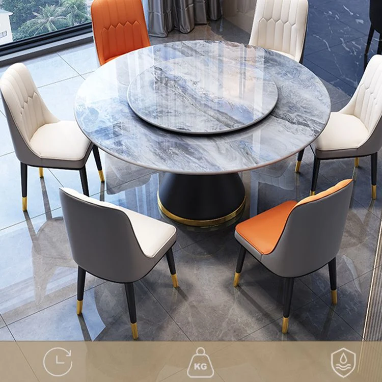 Tavolo da pranzo con piano marmo Tavolo trasformabile per sala da pranzo cucina Clearhalo