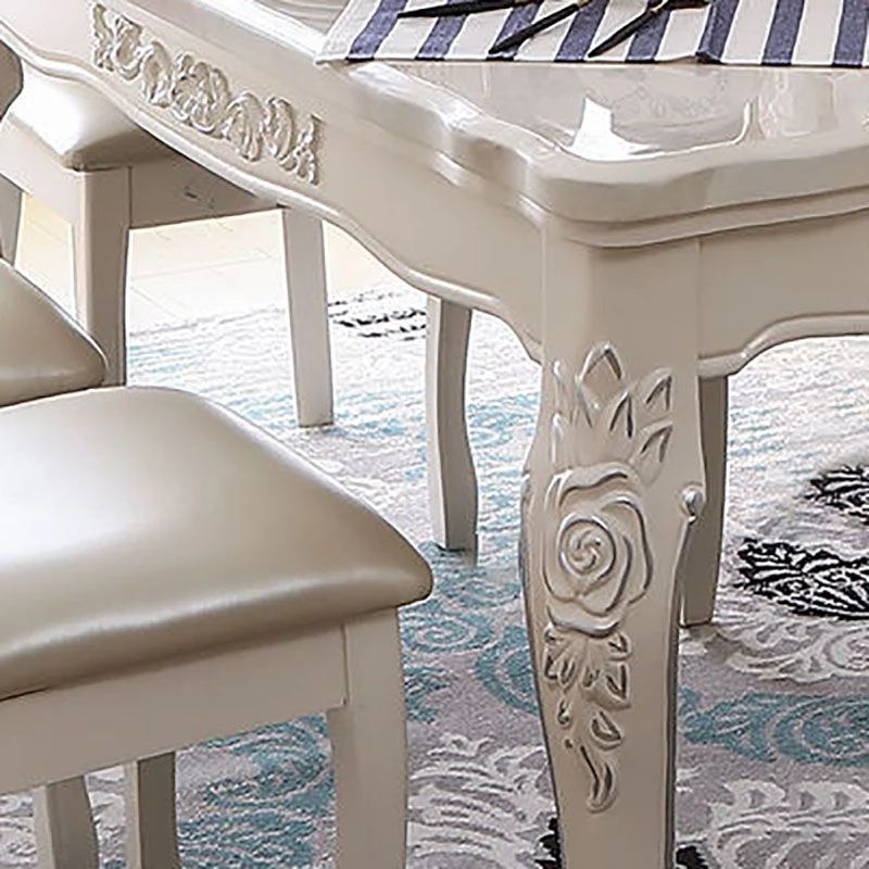 Tavolo da pranzo con piano pietra Tavolo da pranzo rettangolare con 4 gambe legno Clearhalo