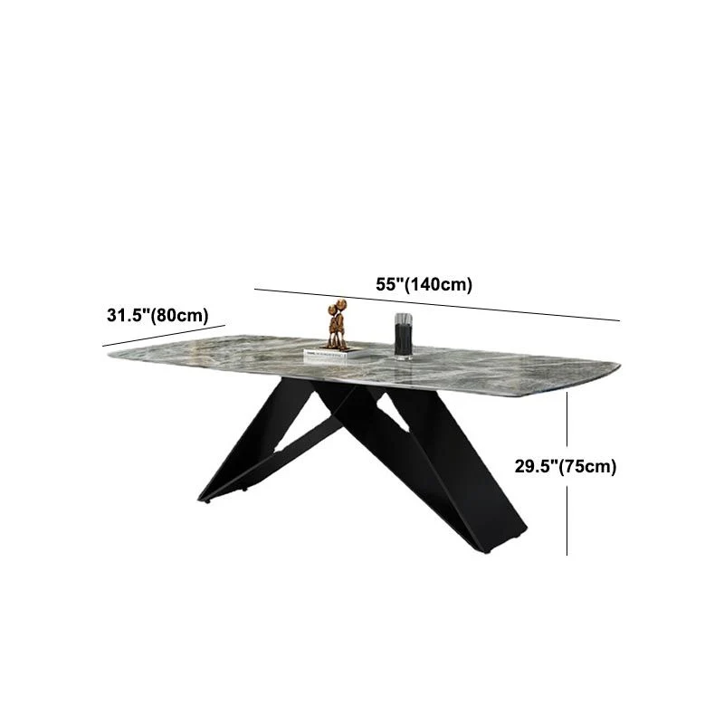 Tavolo da pranzo con piano pietra Tavolo tradizionale di lusso con base piedistallo Clearhalo