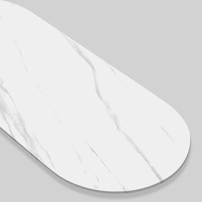 Tavolo da pranzo con piedistallo metallo Tavolo Glam Stone per sala da pranzo Clearhalo