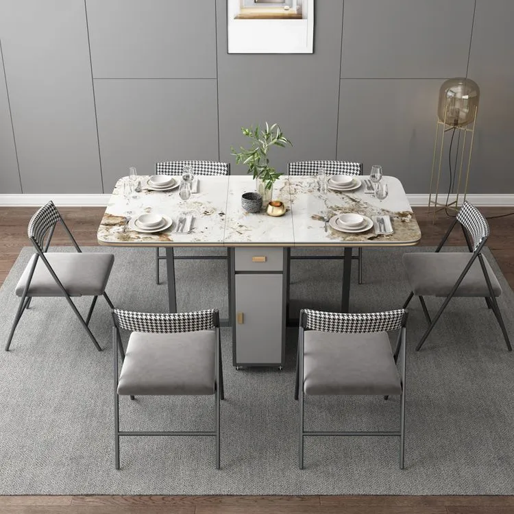 Tavolo da pranzo con struttura legno Tavolo da pranzo rettangolare pieghevole per sala da pranzo Clearhalo
