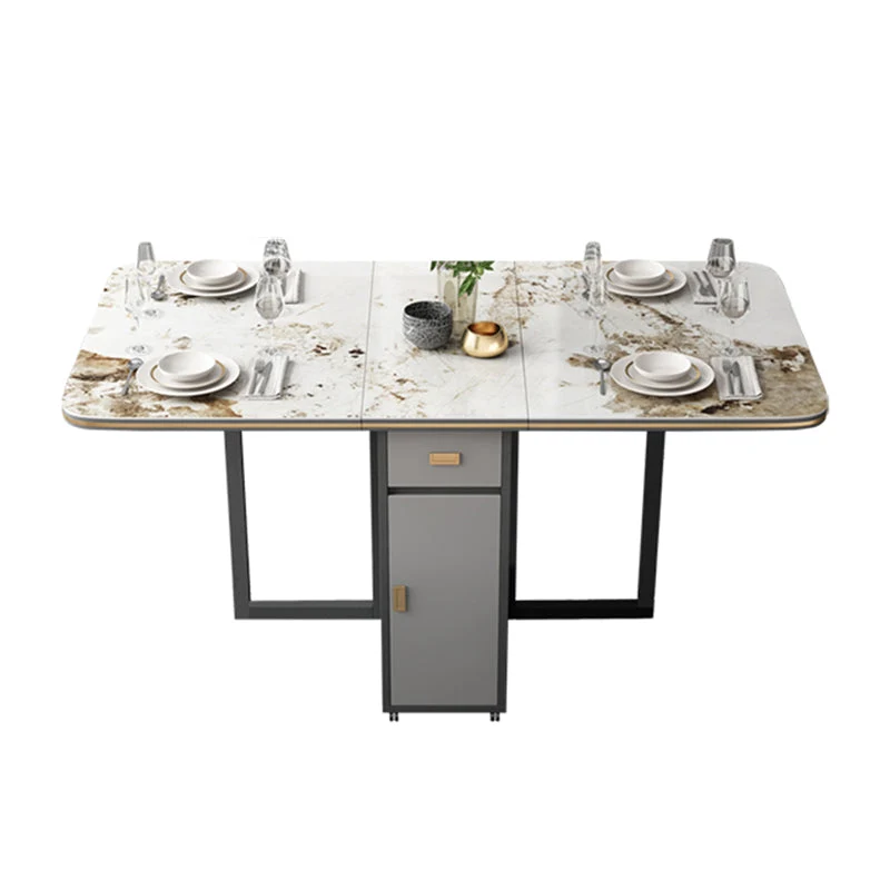 Tavolo da pranzo con struttura legno Tavolo da pranzo rettangolare pieghevole per sala da pranzo Clearhalo